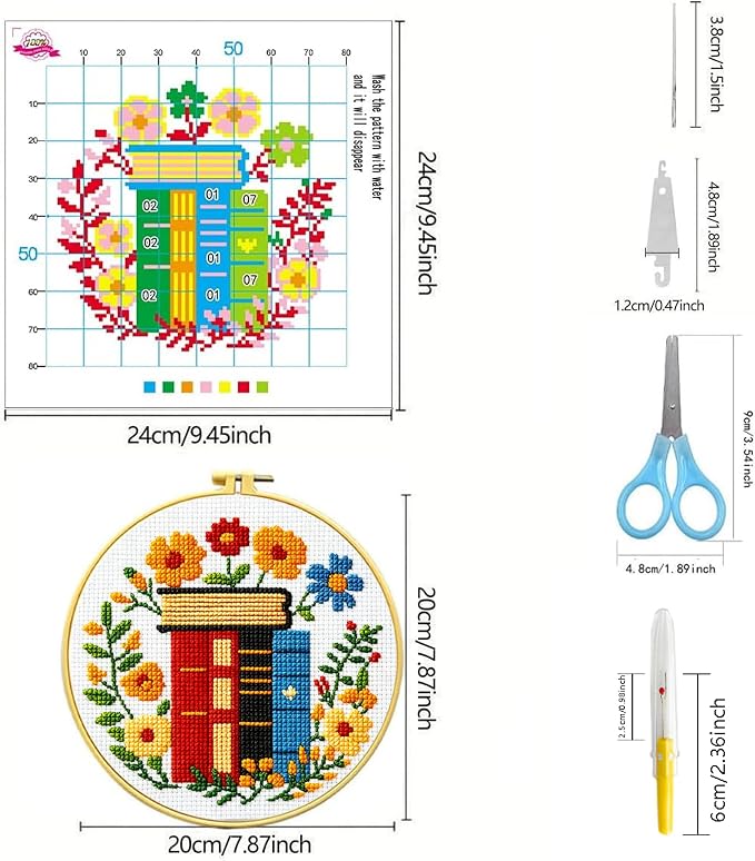 Zhenqing 4 Themes Cross Stitch Kit Set - Image 3