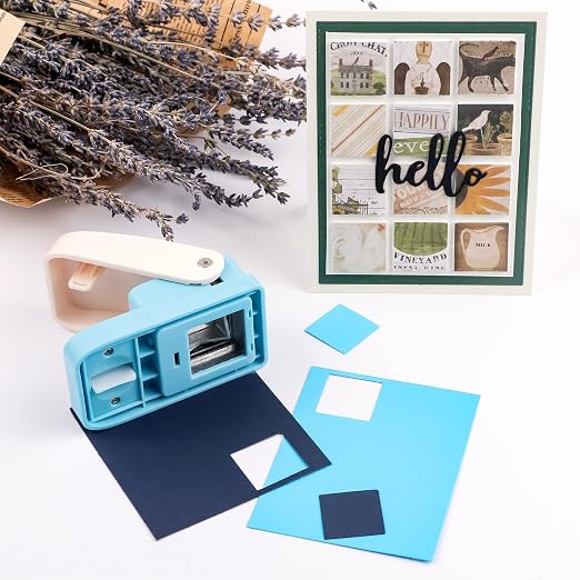 BAOFALI 2Pcs/Set Stamp Puncher 1 Inch Square Hole Punch & 1 Inch Square Postage - Image 9