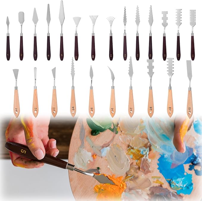 29 Pcs Palette Knife Set, Stainless Steel Palette Knife - Image 8