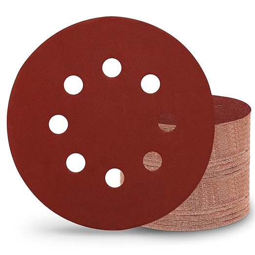 100 PCS 800 Grit 5 Inch Sanding Discs, Hook and Loop Sandpaper for Random Orbital Sander