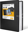 Nicpro 12"x18" Art Portfolio Folder, 30 Pockets Display 60 Pages Art Painting by Nicpro