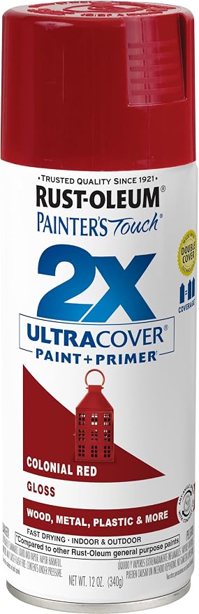 Rust-Oleum Painter's Touch 2X Ultra Cover Spray Paint, Gloss Colonial Red | by Rust-Oleum