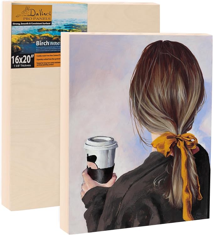 DaVinci Wood Panel Pro Ultra Smooth Gesso Panels 3/4inch Panel 18*24inch - Image 7