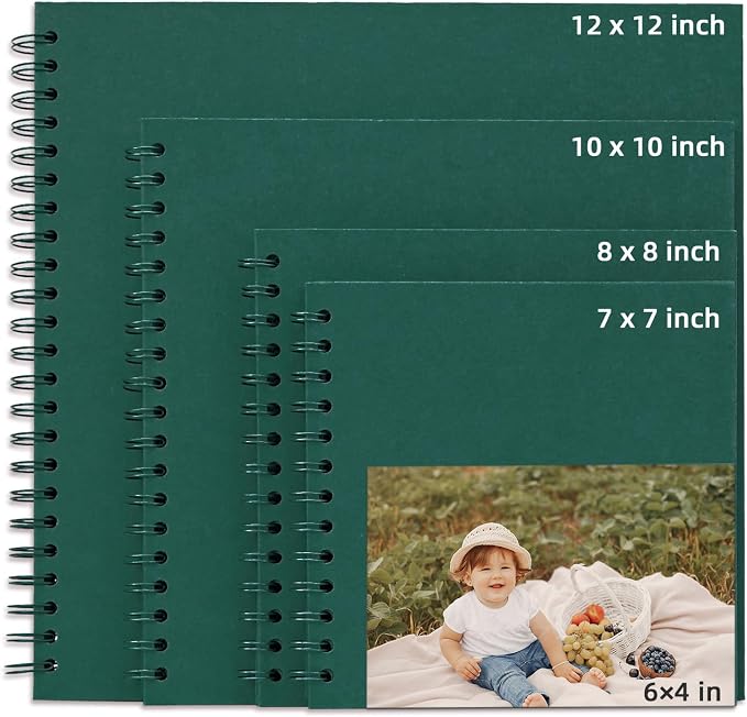 10x10 Inch DIY Scrapbook Photo Album, Hardcover Kraft Paper Acid-Free, 20 Sheets - Image 9