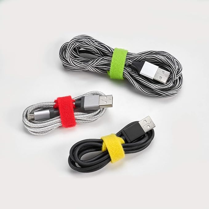 Self-Gripping Cable Ties by Wrap-It Storage, 5 Inch Straps – Reusable Hook and - Image 6