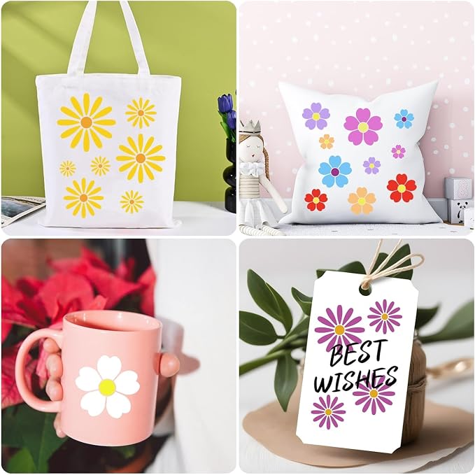Large Flower Stencils for Painting, Plastic Reusable Floral Paint Stencils for - Image 4