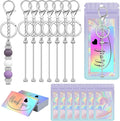 42/84/126 Pcs Beadable Keychain Bars Bulk Blank DIY Beaded Keychain Making by Unknown