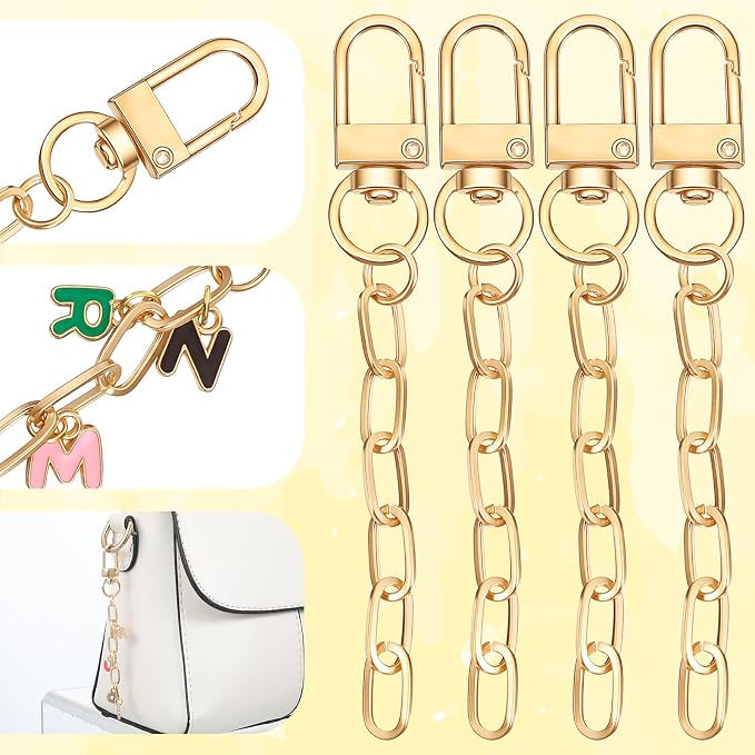 Ymapinc 20 Set Gold Keychain Making Kit, Lobster Claw Metal Clasp - Image 3