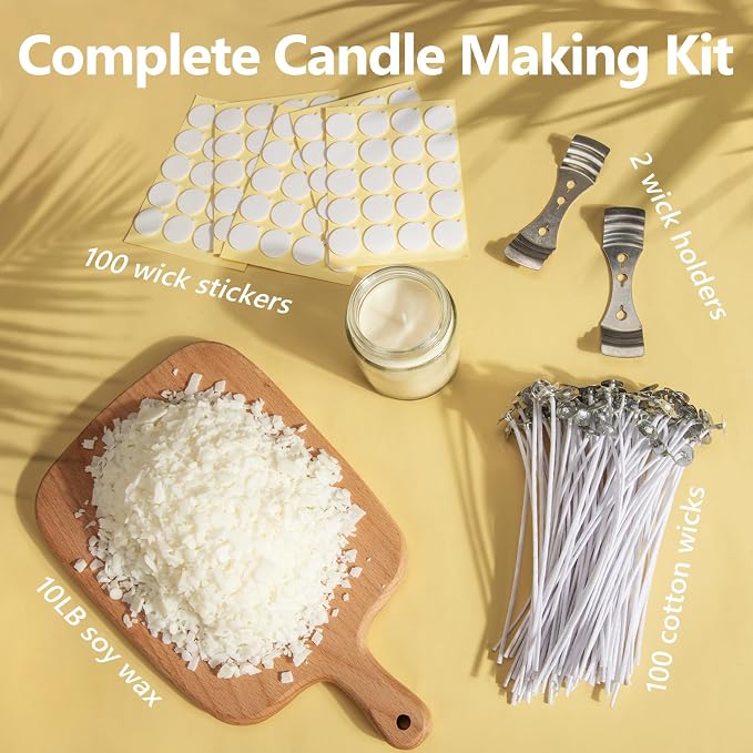 FUHITIM Soy Candle Wax for Candle Making 10 lbs Bag, Premium Natural Soy Wax - Image 2