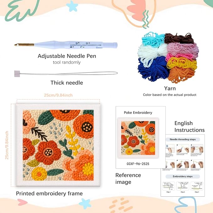 SDOYUNO Punch Needle Kit with Frame - Image 2