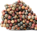 45PCS 8mm Natural Picasso Jasper Gemstone Round Loose Beads by CHEAVIAN