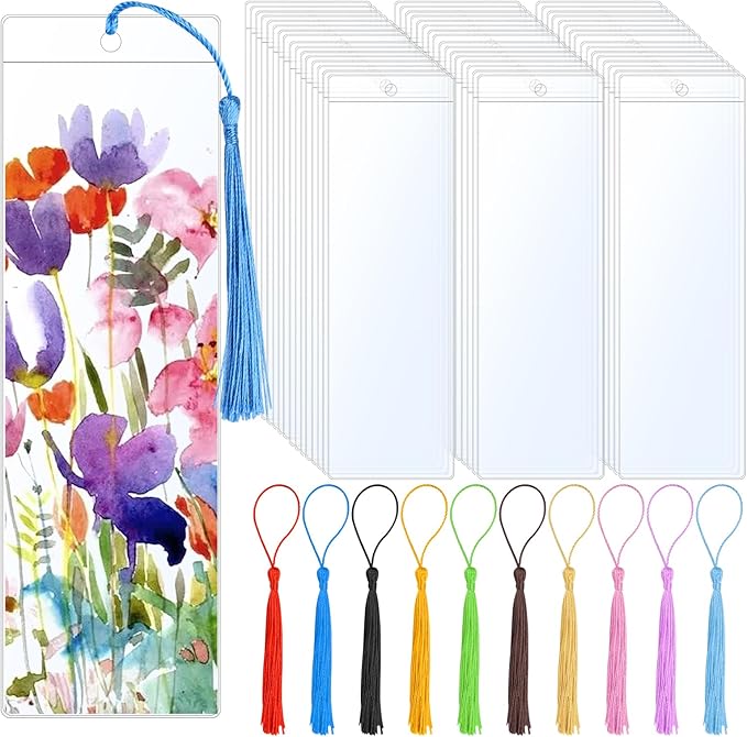 200 PCS Clear Bookmark Sleeves Kit, 7x2.3 in Photo Booth Sleeves by Unknown