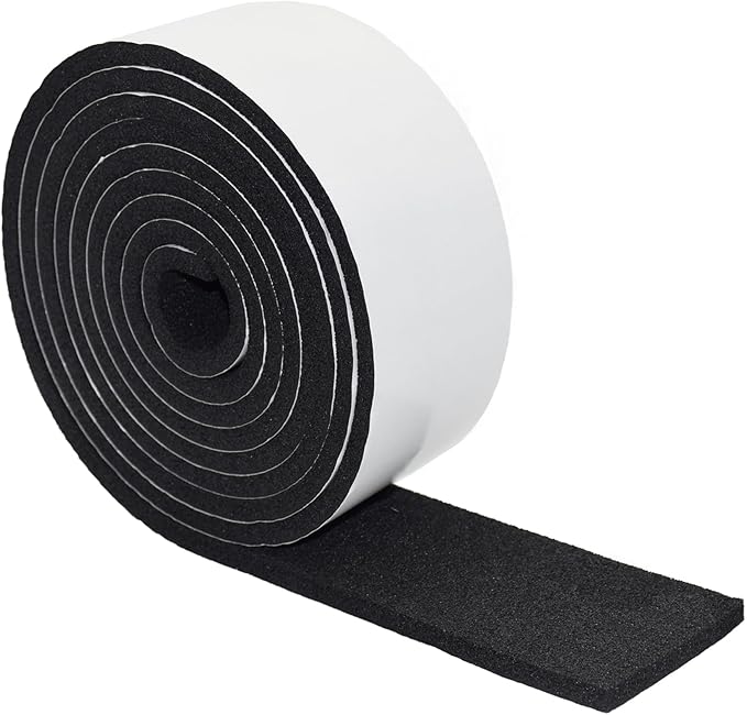 DOBTIM Pipe Insulation Foam Wrap Tape, self Adhesive with high Resilience for Pipe Insulation Wrap 13 Ft Long x 3 Inch Wide x 3/8 Inch Thick