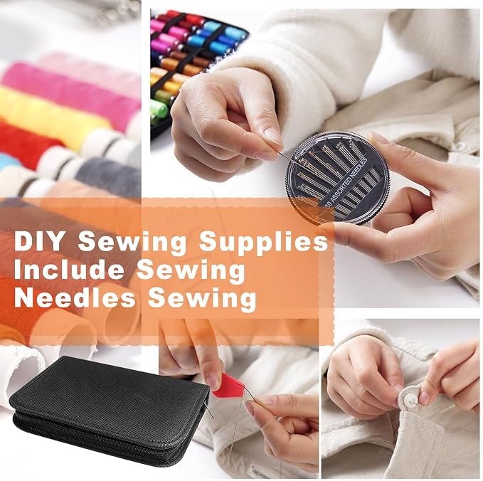 JUNING Sewing Kit with Black Case Portable Sewing Supplies - Image 3
