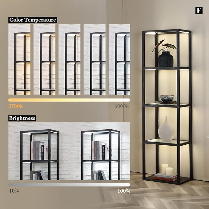 LED Display Shelf with Lights – Glass Display Cabinet - Image 3