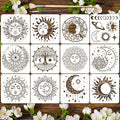12pcs Mandala Sun and Moon Stencils by Unknown