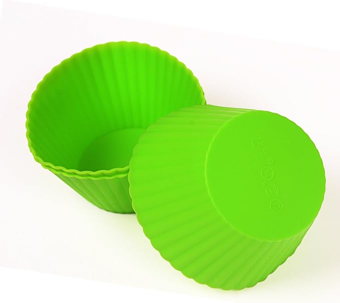 Webake Jumbo Silicone Muffin Cups, 3.5 Inch Nonstick Cupcake Liners 12-Pack | - Image 8