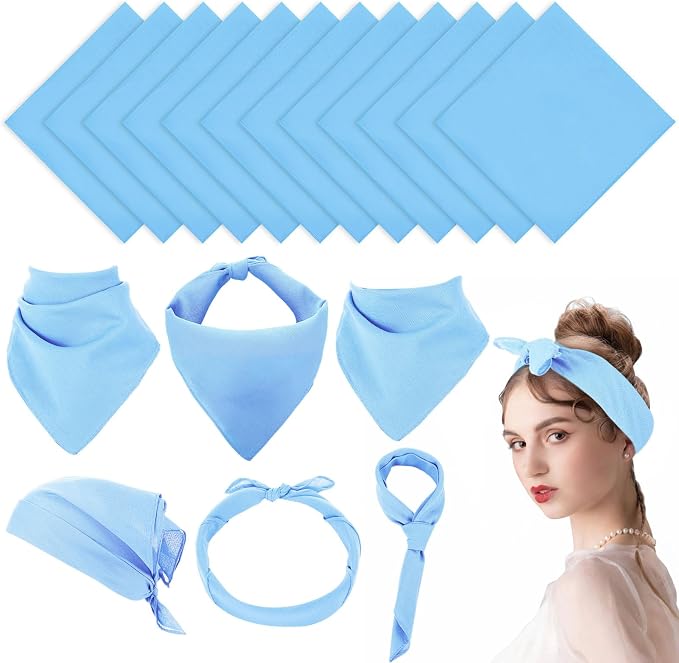 Suhine 100% Cotton Solid Bandanas Blank Bandanas Multifunctional Headband Scarf by Suhine
