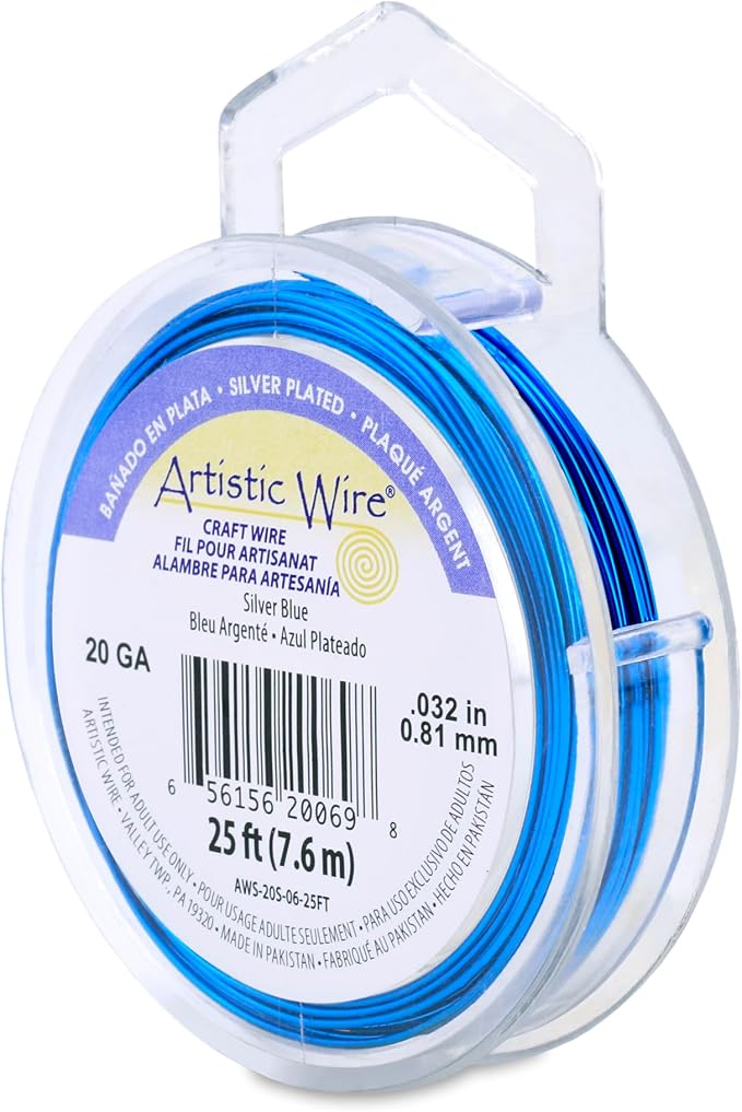 Artistic Wire, 20 Gauge Silver Plated Tarnish Resistant Colored Copper Craft by ArtisticWire