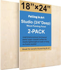Falling in Art 2 Pack 18x24 Unfinished Birch Wood Panels Kit by FallinginArt