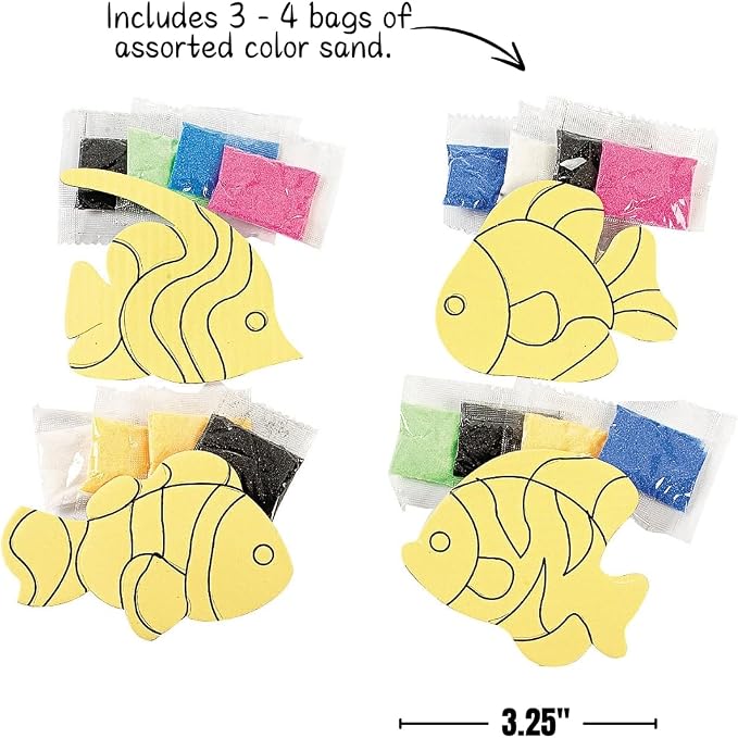 Fun Express Fish Sand Art Magnet Craft Kit - Image 2