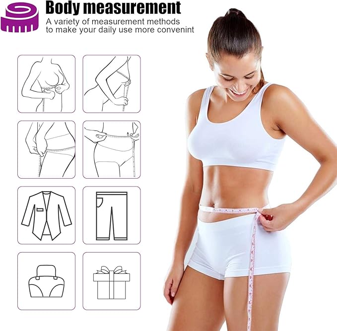 Tape Measures Retractable, Fabric Measuring Tape, 60 Inch Small Sewing Tape Measure for Craft Nursing Medical Travel(3 Pack/Black Purple Sky Blue)