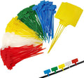 Cable Marker Tie Tags, 204Pcs Self-Locking Zip Tags Write on Label, Nylon Wire Label Multicolor Network Marking for Home Office-5 Colors/6Inch