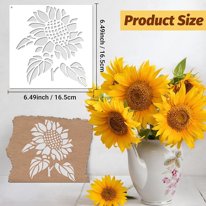 18 PCS Flower Painting Stencils Reusable Stencils - Image 2