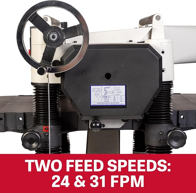 JET Black 20-Inch Planer, Helical Cutterhead, 5 HP, 230V 1Ph (Model JWP-208HH-BLK)
