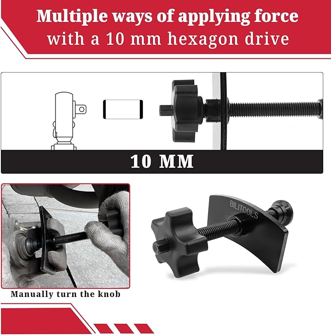 BILITOOLS Brake Caliper Compression Tool Heavy Duty Disc Brake Caliper Piston Pad Compressor Spreader Tool