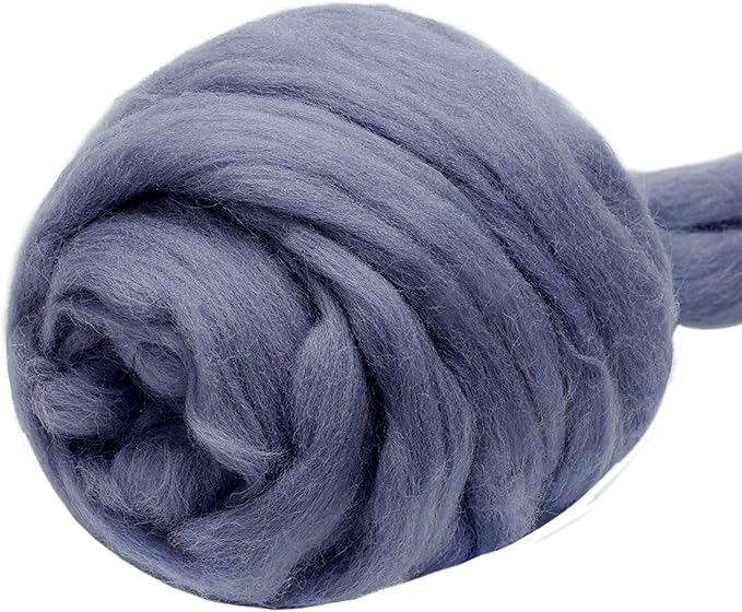 3.53oz Wool Roving, Fiber Roving Wool Top, Pure Wools, Chunky Yarn, Spinning by Jupean