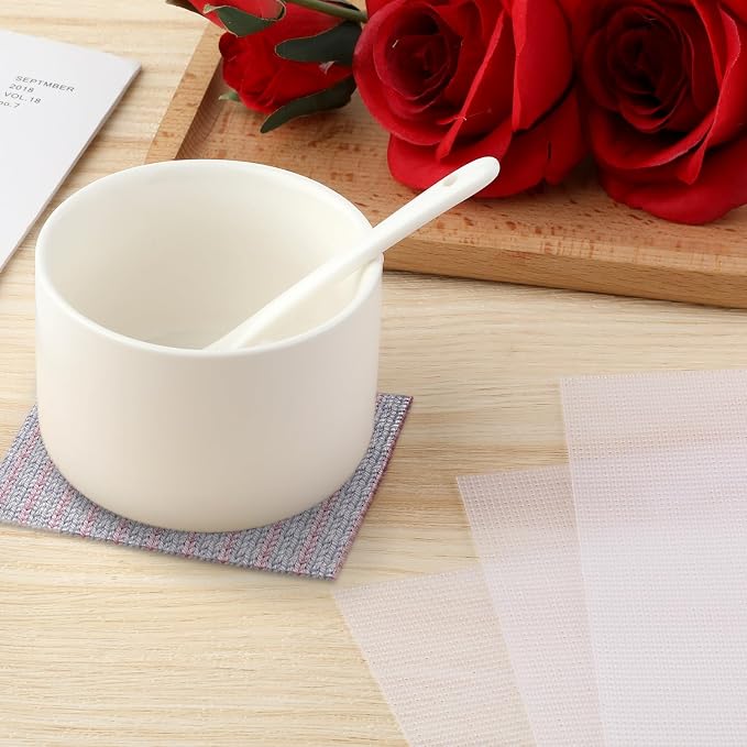 6pcs Plastic Mesh Canvas Sheets, 14 CT Clear - Image 7