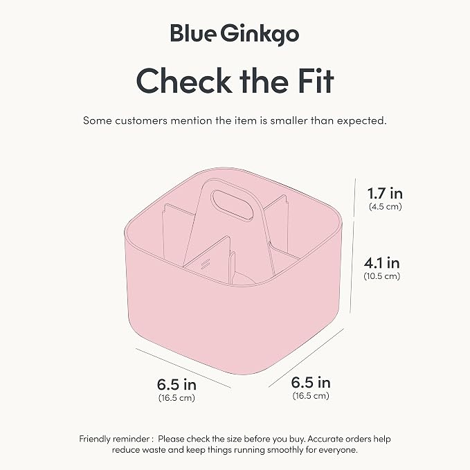 BLUE GINKGO Stackable Organizer Caddy, Made in Korea | Portable. Adjustable. - Image 3