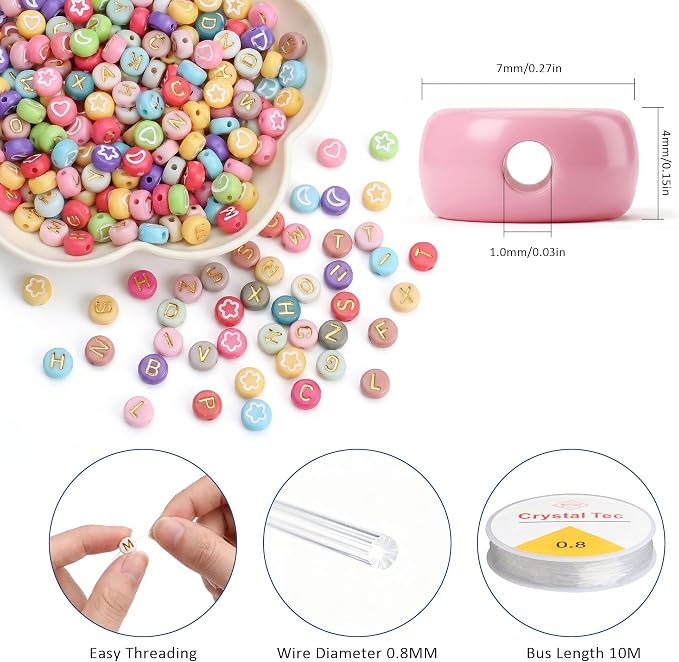 1500PCS Colourful Letter Beads and Mixed-Style Beads - Image 2