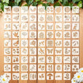 4 Inch Botanical Stencils for Painting by Vomulato