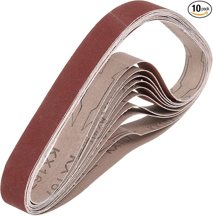 HARFINGTON 1 x 30 Inch Sanding Belts, 10 Pcs 240 Grits Aluminum Oxide Abrasive Belt Sander File Belt for Woodworking, Metal Polishing, Knife Sharpener