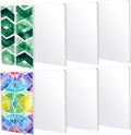 Threlaco 8 Pack Monoprinting Print Plates 5 x 3 Inch Reusable Silicone Plate by Threlaco