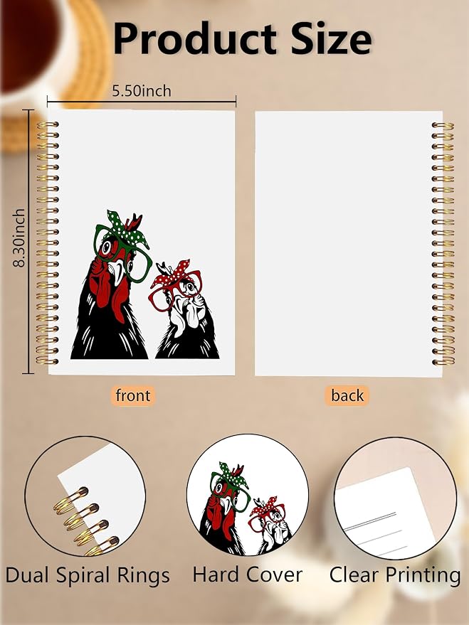 BitKan Funny Chickens Spiral Notebooks - Image 2