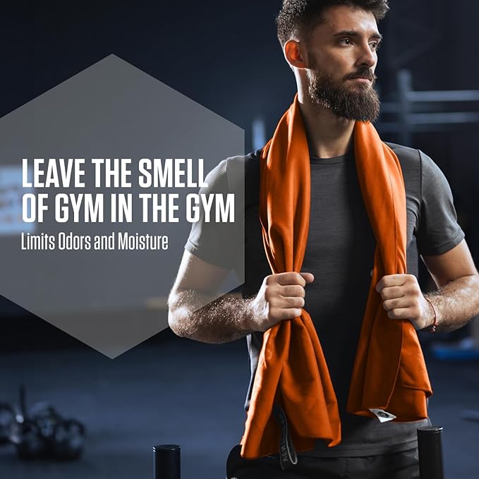 VENTURE 4TH Quick Dry Towel. Microfiber Travel Towel Ideal for Camping, Hiking, Backpacking, Gym. Lightweight & Fast Drying Travel Towels for Body. Compact & Easy to Pack - Orange Extra Large