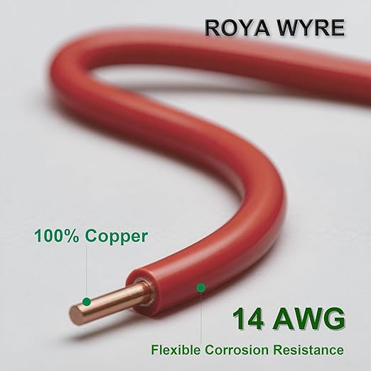 14 AWG Tracer Wire 600V Solid Conductor Direct Burial, (250FT),Underground Tracer Wire for Locating Underground Pipes Line Gas Water Sewer Pipe and Fiber Optic,ROYA WYRE Cable Technology