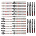 50 Piece Contractor Jigsaw Blades Set with Storage Case, Assorted T-Shank Jig Saw Blades for Wood, Plastic and Metal Cutting(T118A,T118B,T101AO,T101B,T101BR,T144D)