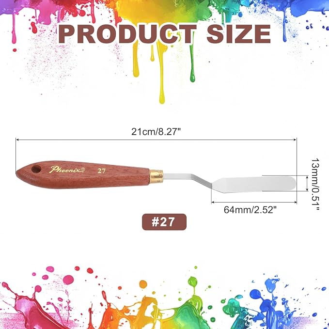 MECCANIXITY Pack of 1 Palette Knife No.27, 8.3" Long Palette Knives - Image 2