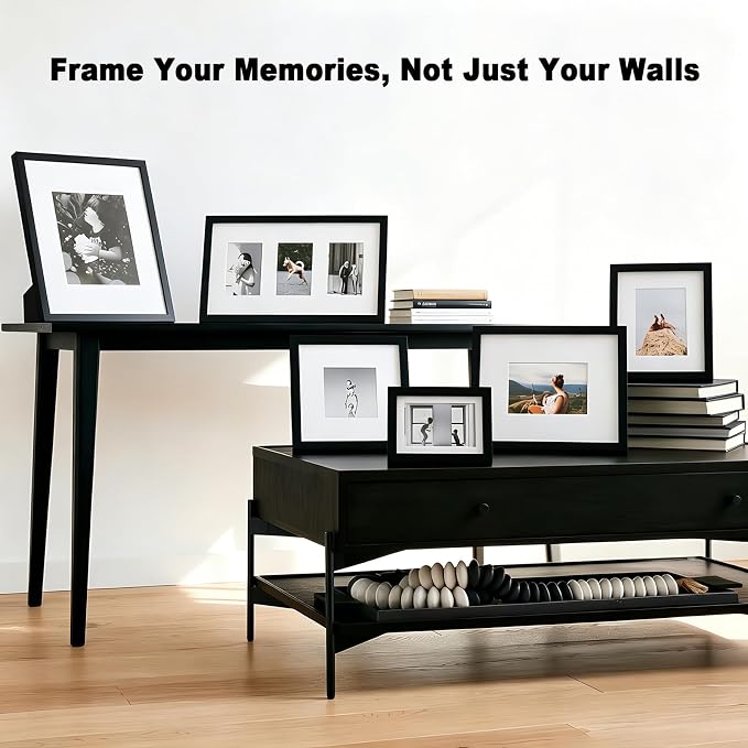 RPJC 5x7 Picture Frames Made of Solid Wood High Definition Glass - Image 3