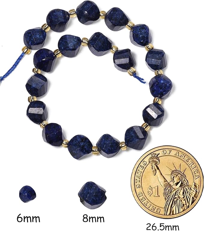 42pcs Natural Lapis Lazuli Stone Beads - Image 2