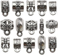 100 pcs Clasp Bail Beads Charms, Bail Tube Beads, Loose Spacer Bead, Bead by WOCRAFT
