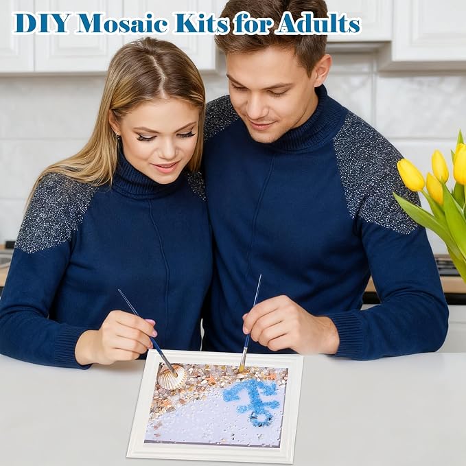 CIYOJA Sea Glass Stained Glass Kit Anchor – DIY Craft Kit - Image 3