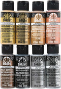FolkArt Metallic Acrylic Craft Paint Set Formulated to be Non-Toxic that is by FolkArt+One+Stroke