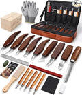 Wood Carving Kit, Deluxe Whittling Kit, 9 Wood Carving Knives 5 Chisels 4 Blocks by Unknown