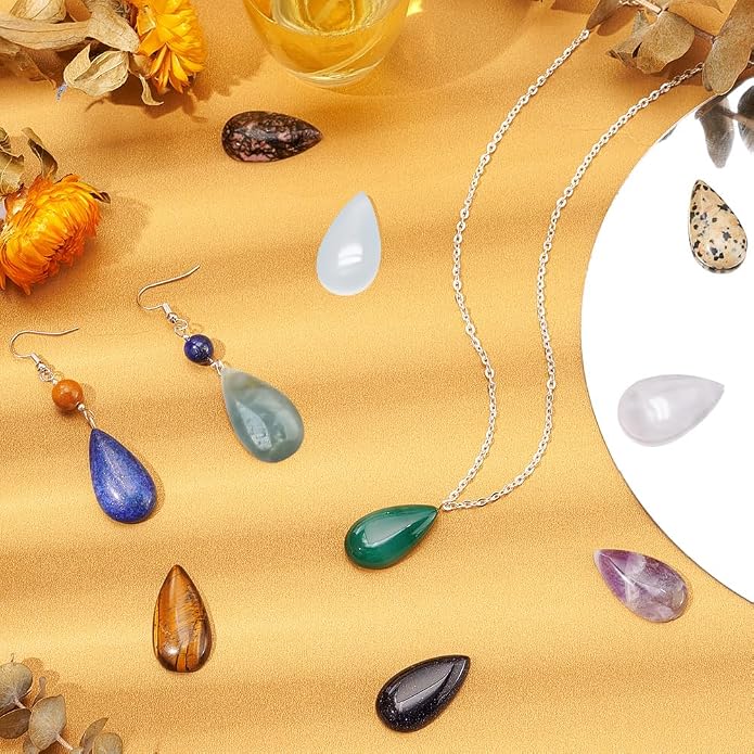 PH PandaHall Teardrop Shaped Natural Gemstone Cabochons - Image 3
