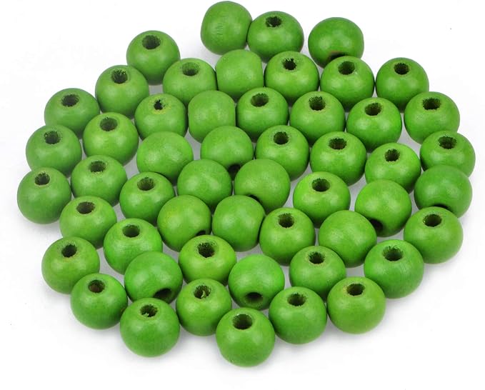 AD Beads Wood Spacer Loose Wooden Craft Beads Big Hole Beads Assorted by ADBeads